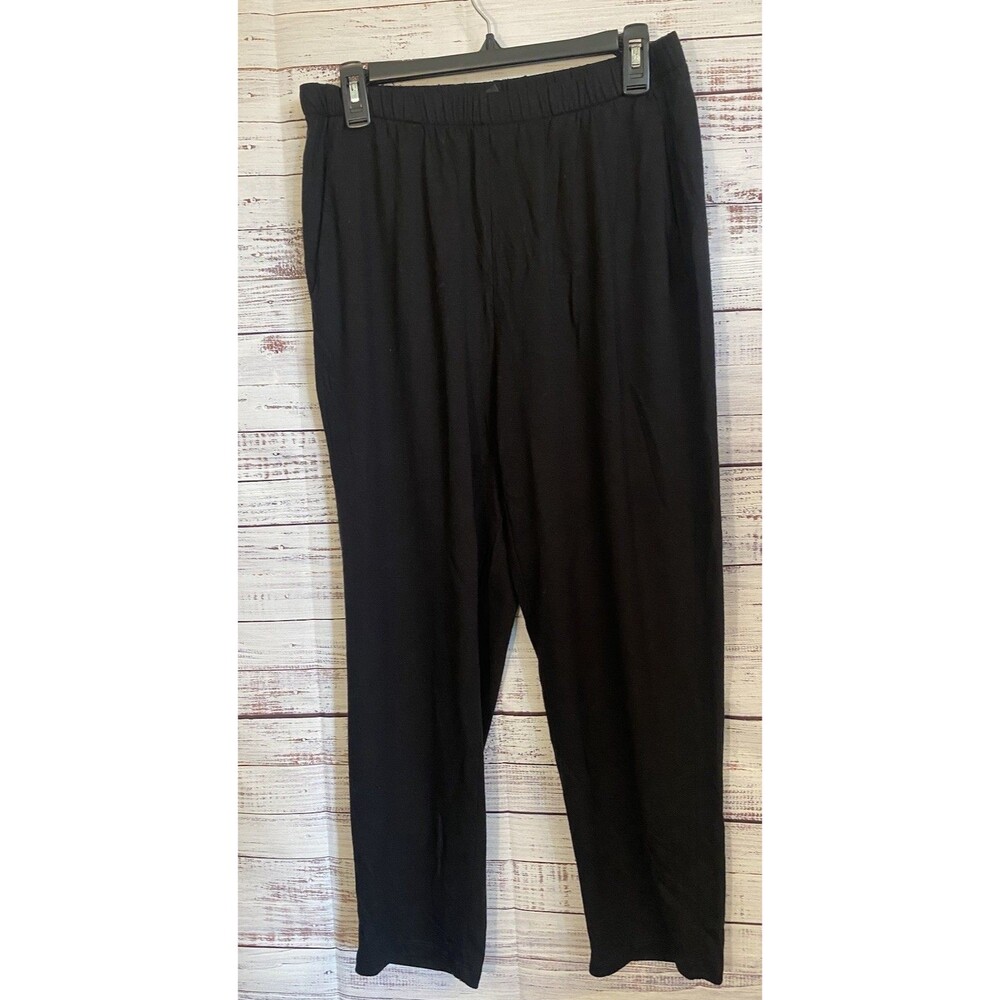 Eileen Fisher Black Pull On Ankle Pants Minimalist Stretch Women’s Size small